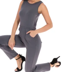 Jumpsuit De Corte Ajustado Mujer -Tienda Barata Femvesti 41555661 GRIS x3