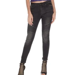 Armani Exchange Jeans Corte Skinny Biker Gris Mujer