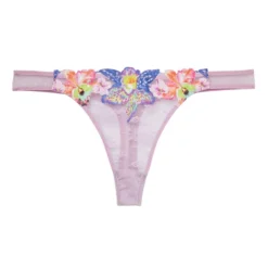 Fleur Du Mal Tanga Con Flores Mujer
