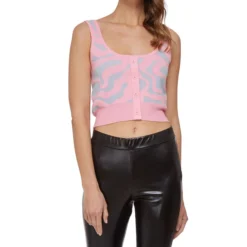 Blusa Con Líneas Sin Mangas Mujer