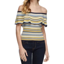 Blusa Tejida Con Rayas Mujer