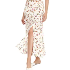 BCBGeneration Falda Larga De Corte "A" Con Mariposas Mujer