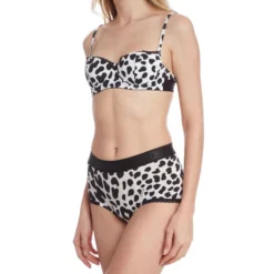 MOSCHINO Brasier De Animalprint Con Varilla En Copa -Tienda Barata Femvesti 42704043 x3