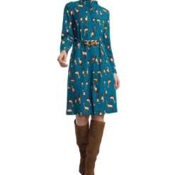 Vestido Casual Midi Estampado Animales, Mujer -Tienda Barata Femvesti 42713320 x3