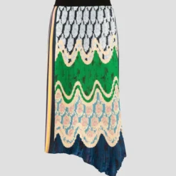 Falda Midi Plisada Multicolor De Silueta Recta Mujer -Tienda Barata Femvesti 42733488 x4