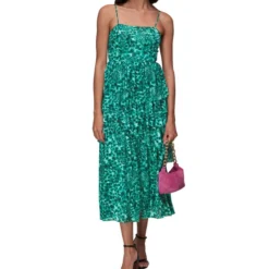 Whistles Vestido De Fiesta Midi Animal Print Mujer