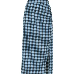 Whistles Falda Midi De Corte Recto Con Cuadros Mujer -Tienda Barata Femvesti 42735723 x4