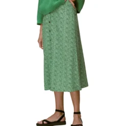 Whistles Falda Midi De Corte Recto Con Animalprint Mujer