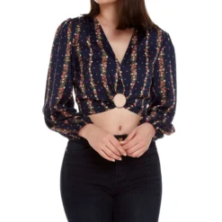 BCBGeneration Blusa Floral Manga Larga Mujer