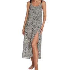 Michael Kors Vestido De Playa Maxi Con Animal Print Mujer -Tienda Barata Femvesti 42760074 x3