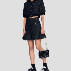 Sandro Falda Mini De Corte Ajustado Mujer -Tienda Barata Femvesti 42798038 x3