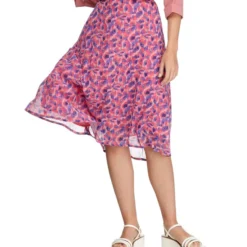 Falda Midi Regular Con Diseño Mujer