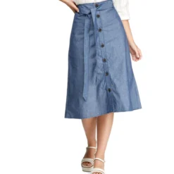 Falda Midi Regular Mujer