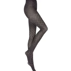 Wolford Medias Geométricas Negras Mujer