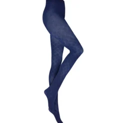 Wolford Medias Geométricas Azules Mujer
