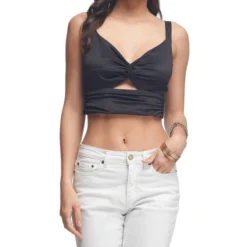 Blusa Crop Top Sin Mangas Mujer