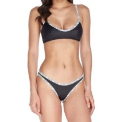 Calvin Klein Bikini Bottom Con Logotipo En Repetición Mujer -Tienda Barata Femvesti 42846667 x3
