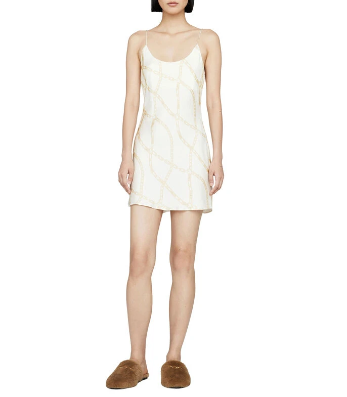 ANINE BING Vestido Mini Con Print De Eslabones Mujer 1 ANINE BING Vestido Mini Con Print De Eslabones Mujer