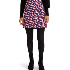 Falda Mini De Corte "A" Zigzag Mujer