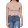 Blusa Floral Manga Corta Mujer