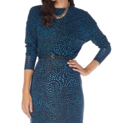 Vestido Midi Con Manga Larga Estampado Pinna Mujer -Tienda Barata Femvesti 42927963 x4