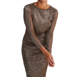 Vestido De Fiesta Midi Jaspeado Mujer -Tienda Barata Femvesti 42928075 x3