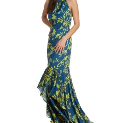 Vestido Maxi Con Hojas Mujer