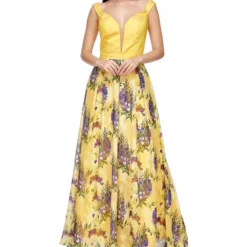 Vestido De Fiesta Largo Floral Mujer