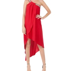 BCBGMAXAZRIA Vestido De Fiesta Midi Con Pedrería Mujer