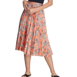 Falda Midi De Corte "A" Floral Mujer