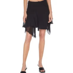 Versace Falda Corta Regular Con Holanes Mujer