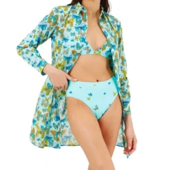 Vilebrequin Vestido De Playa Midi Con Mariposas Mujer
