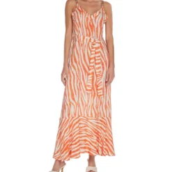 Vestido Maxi De Cebra Mujer