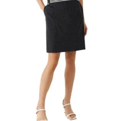 Falda Midi De Corte Recto Estampada Mujer