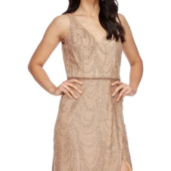 Vestido De Fiesta Largo Con Glitter Mujer -Tienda Barata Femvesti 42972299 x3