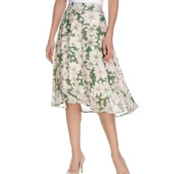 Falda Midi De Corte A Floral Mujer