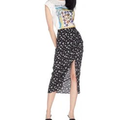 Desigual Falda Midi Recta Con Flores Mujer -Tienda Barata Femvesti 42981482 x3