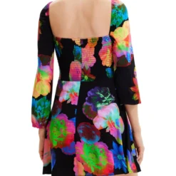 Desigual Vestido Corto Con Flores Mujer -Tienda Barata Femvesti 42981630 x2