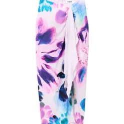 Desigual Falda Larga Regular Con Flores Mujer -Tienda Barata Femvesti 43004630 x5
