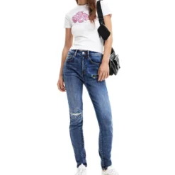 Desigual Jeans Sopy De Corte Skinny Mujer -Tienda Barata Femvesti 43004729 x3
