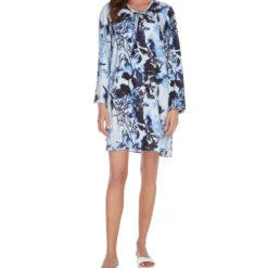 Túnica De Playa Con Flores Y Silvestre De Manga Larga Mujer