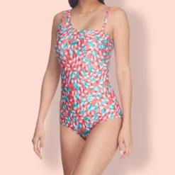 Traje De Baño Maillot Con Hojas Mujer