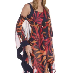 Kaftan Con Hojas Manga Corta Mujer -Tienda Barata Femvesti 43012161 x3