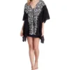 Kaftan Floral Manga Corta Mujer