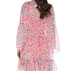 Vestido Midi De Playa Con Hojas Mujer -Tienda Barata Femvesti 43012268 x2