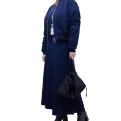 ADOLFO DOMINGUEZ Falda Maxi Lisa Azul Marino Mujer -Tienda Barata Femvesti 43012958 x3