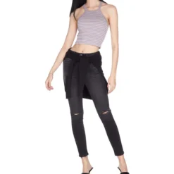 JOE'S Jeans Negros Rotos Skinny Tiro Medio, Mujer -Tienda Barata Femvesti 43019034 x3