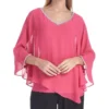 Blusa De Cuello V Y Manga 7,8 Mujer