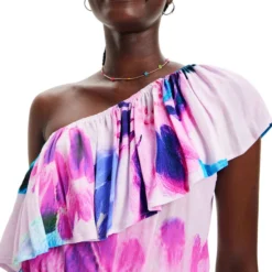 Desigual Vestido Corto Con Flores Jan Mujer -Tienda Barata Femvesti 43023435 x4