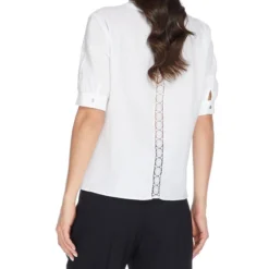 Blusa De Manga Corta Con Listones Mujer -Tienda Barata Femvesti 43024432 x2